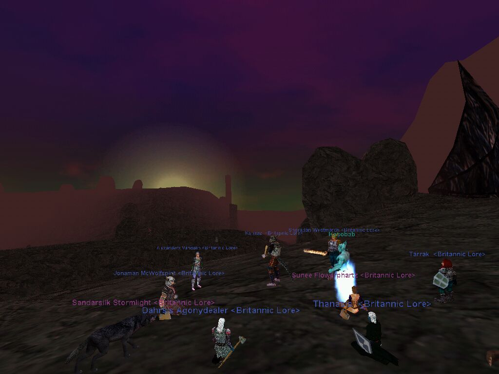 Britannic Lore under a nice sunset