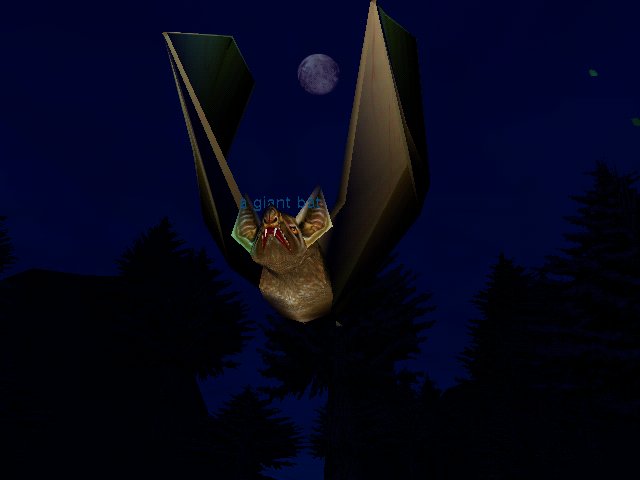 Bat in the moonlight